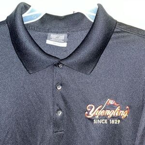 Nike black 19th hole Dri Fit Yuengling Beer 1829 golf polo shirt XL men’s